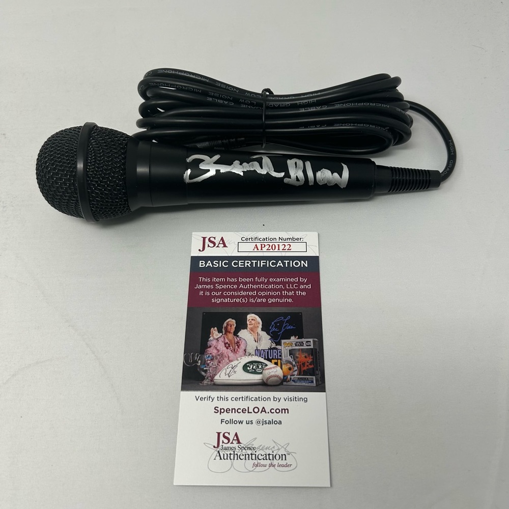 Kurtis Blow‎ signed Microphone JSA COA